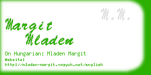 margit mladen business card